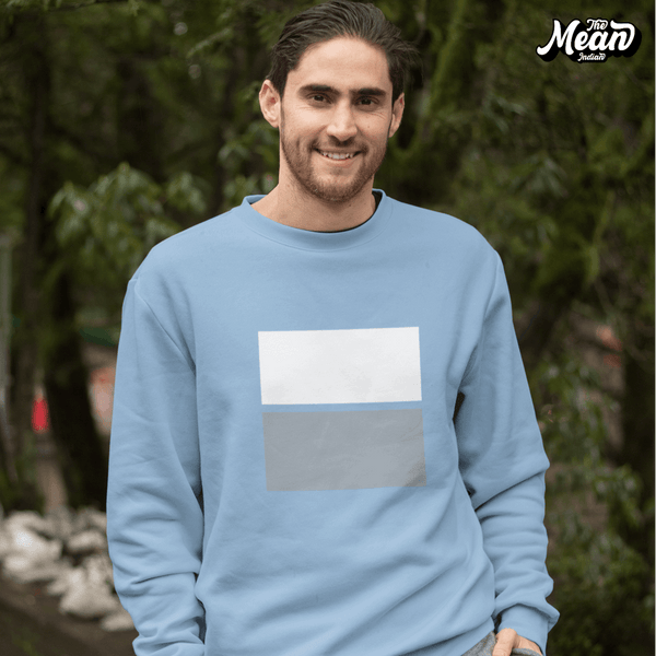 Abstract Rectangle Baby Blue Sweatshirt - Men's