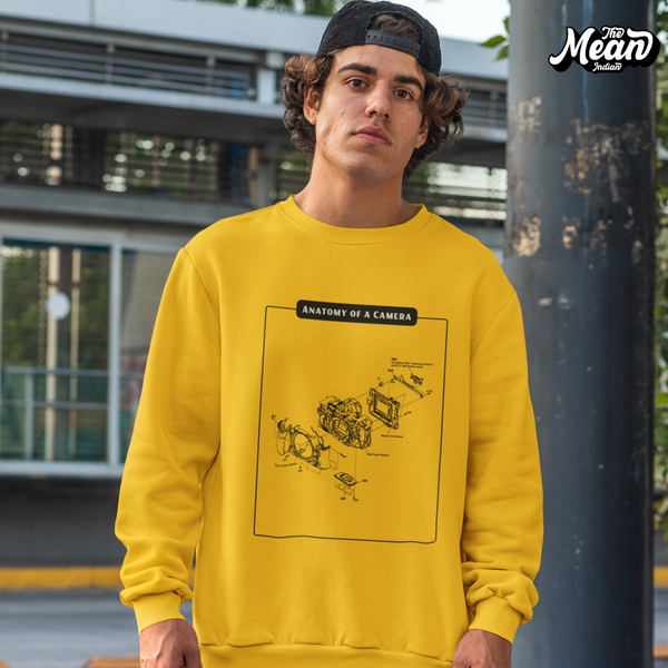 Anatomy of a Camera (Golden Yellow) - Men's Sweatshirt