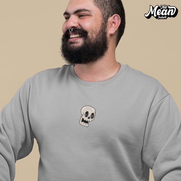 Cool Skull - Melange Grey Men's Sweatshirt