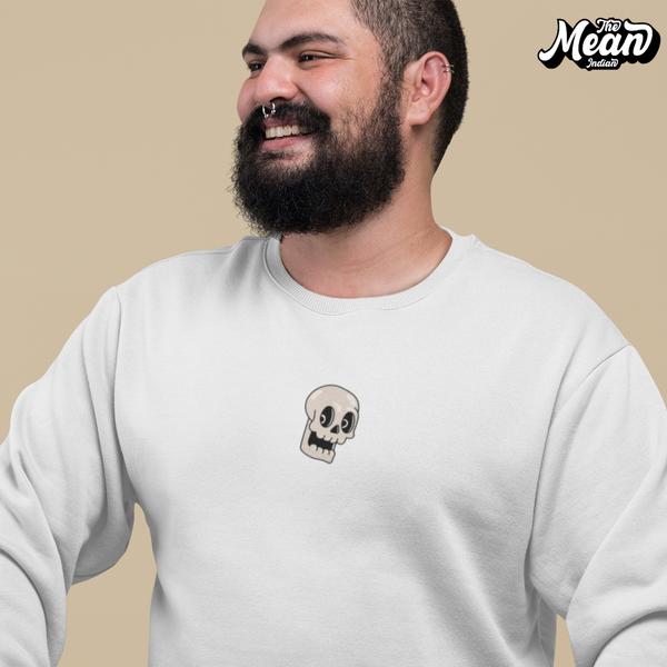 Cool Skull - White Men's Sweatshirt