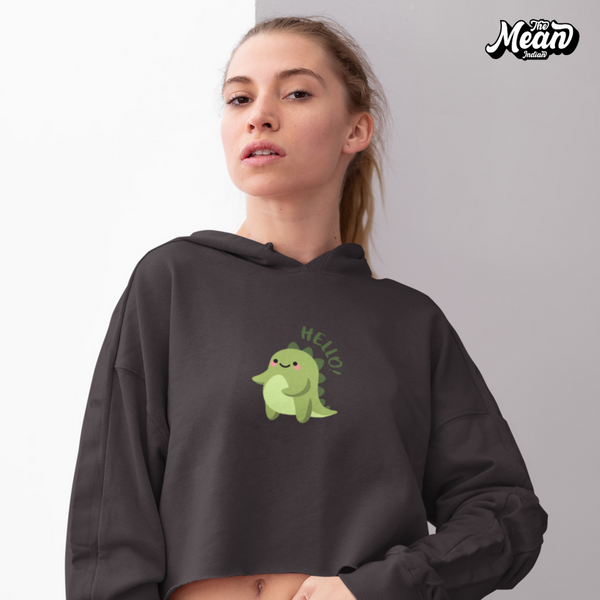 Cute Dino - Women's crop Hoodie