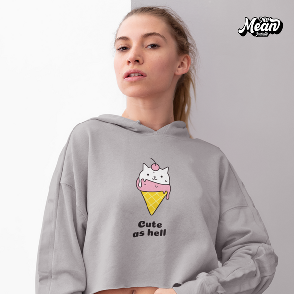 Cute as hell - Women's Crop Hoodie