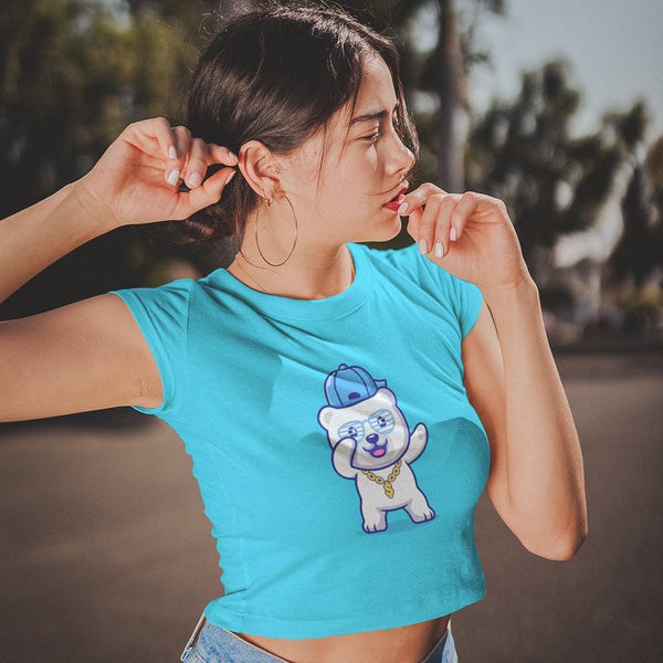 Dab Polar Bear - Women's Crop Top