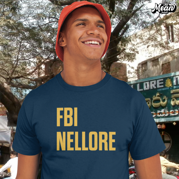 FBI Nellore Text - Men's Telugu T-shirt