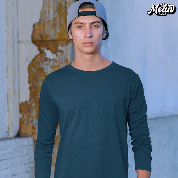 Full Sleeve Navy Blue T-shirt - Men