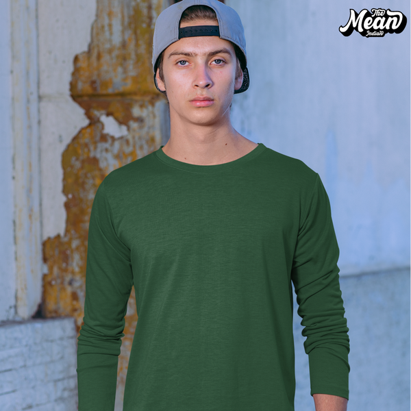 Full Sleeve Olive Green T-shirt - Men