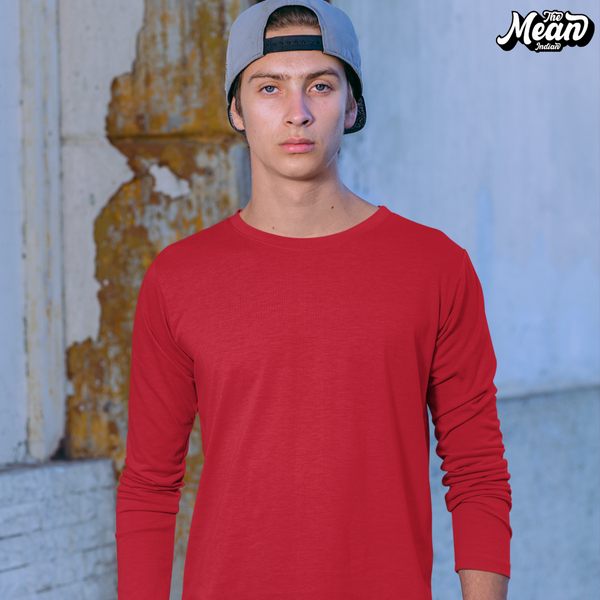 Full Sleeve Red T-shirt - Men