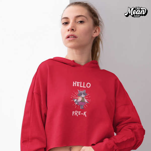 Hello Pre-k - Women's Crop Hoodie