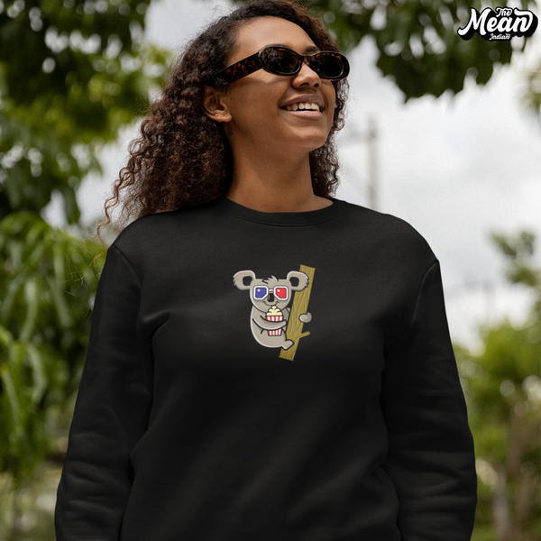 Koala - Women's Black Sweatshirt (Unisex)