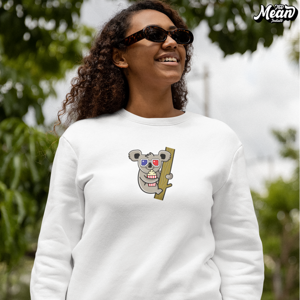 Koala - Women's White Sweatshirt (Unisex)