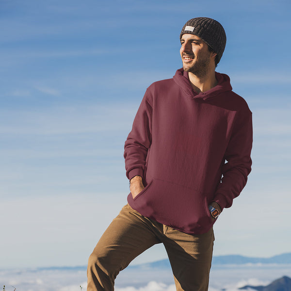 Men's Solid Maroon Hoodie