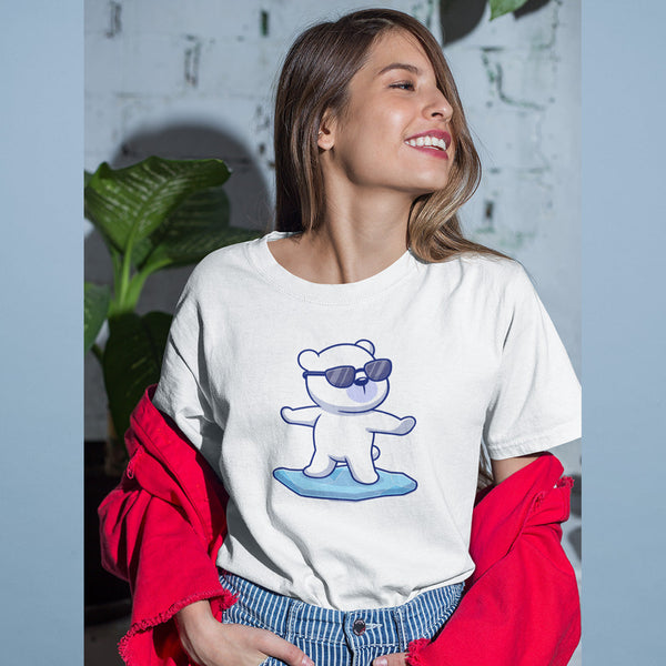 Polar Bear Surfing - Women's T-shirt