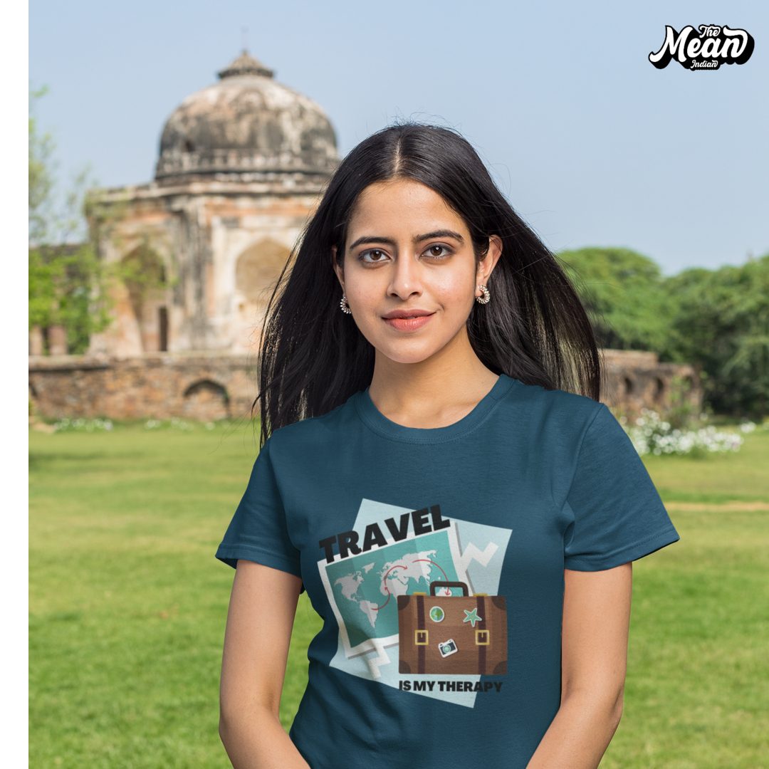 Travel is my therapy - Women's Boring T-shirt The Mean Indian Store