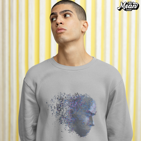 VR Face - Men's Melange Grey Sweatshirt