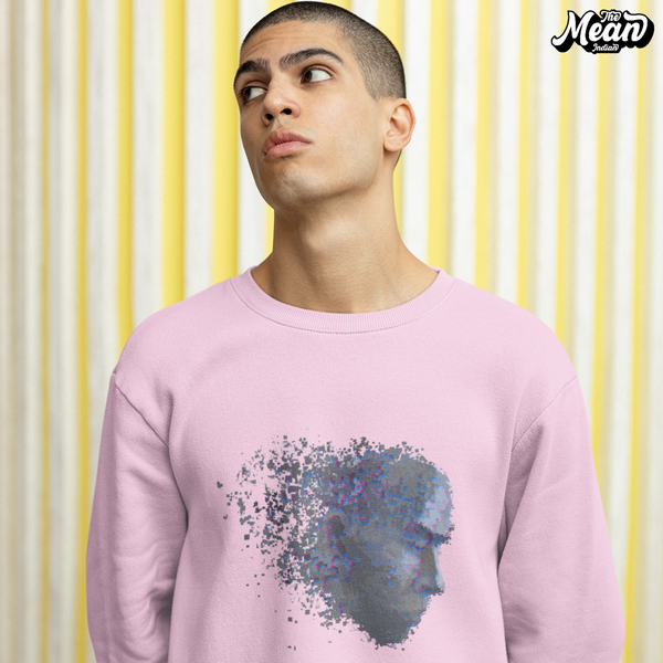 VR Face - Men's Pink Sweatshirt