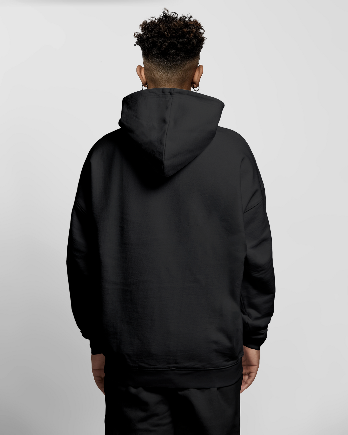 Stratos Black Oversized Hoodie