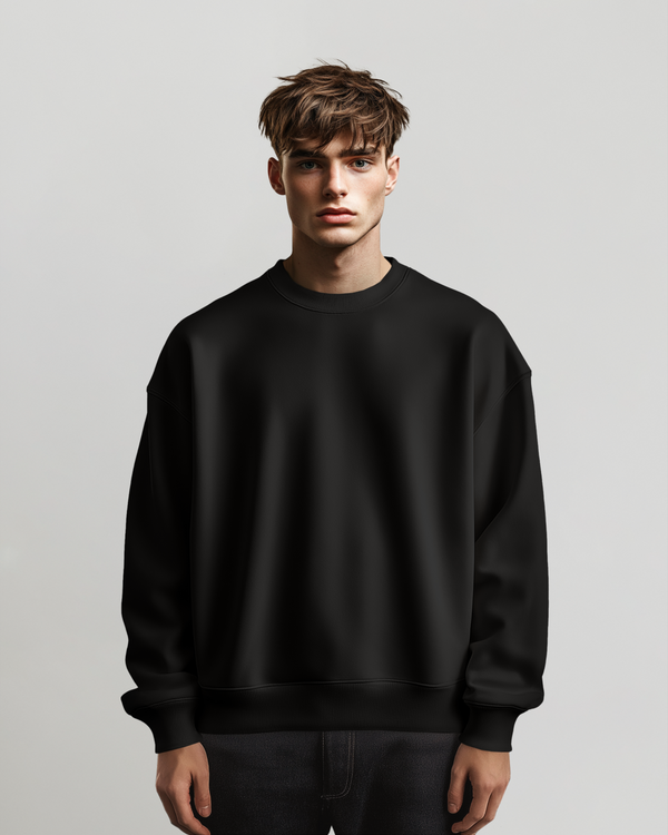 Heavyweight Oversized black Sweatshirt