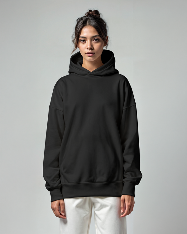 Stratos Black Oversized Hoodie