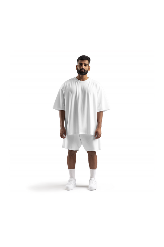 Terry oversized white Co-ords